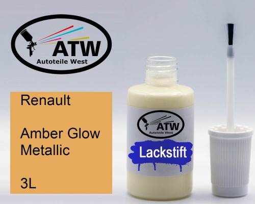 Renault, Amber Glow Metallic, 3L: 20ml Lackstift, von ATW Autoteile West.